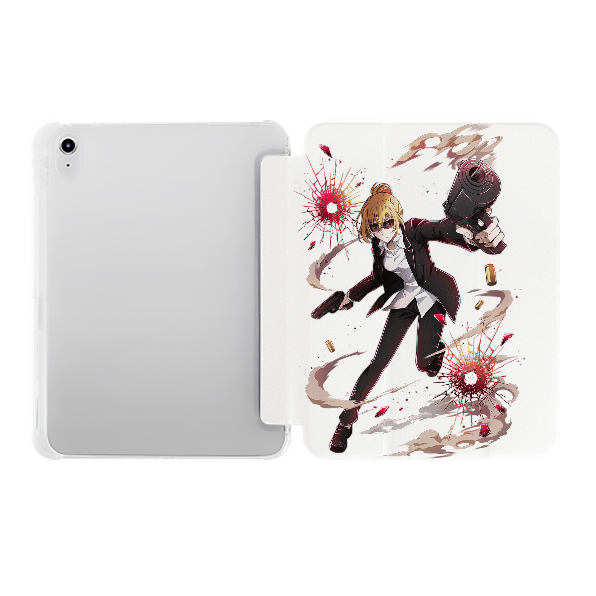（画像用） 文豪ストレイドッグス Bungo Stray Dogs IPad ケース ペン収納付き 三つ折りスタンド PUレザー×シリコン 対応機種9.5/10.5/10.9インチ